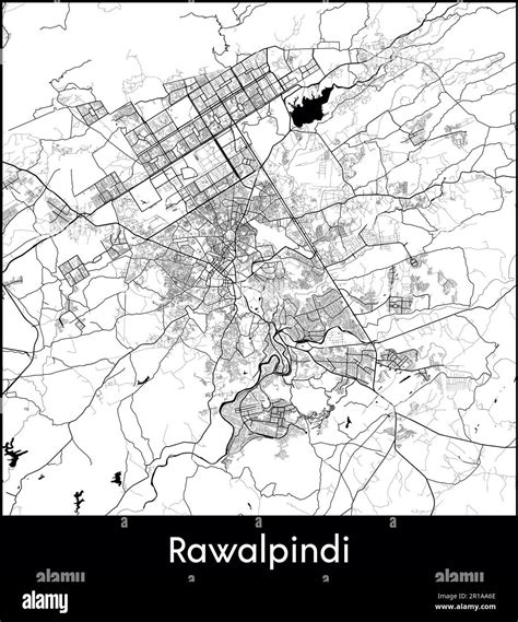 City Map Asia Pakistan Rawalpindi vector illustration Stock Vector