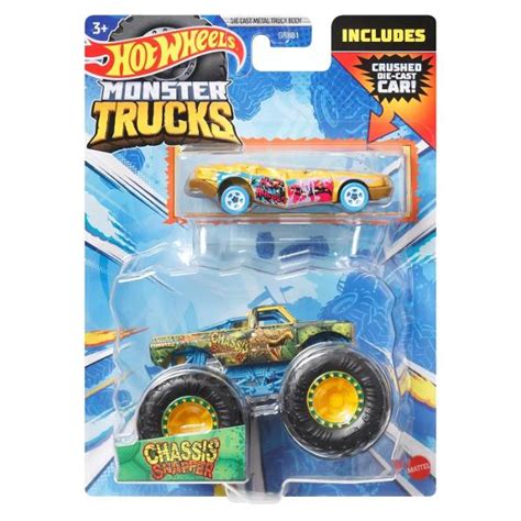 Hot Wheels Monster Truck Masinuta Metalica Chassis Snapper Scara Mtgrh Hkm