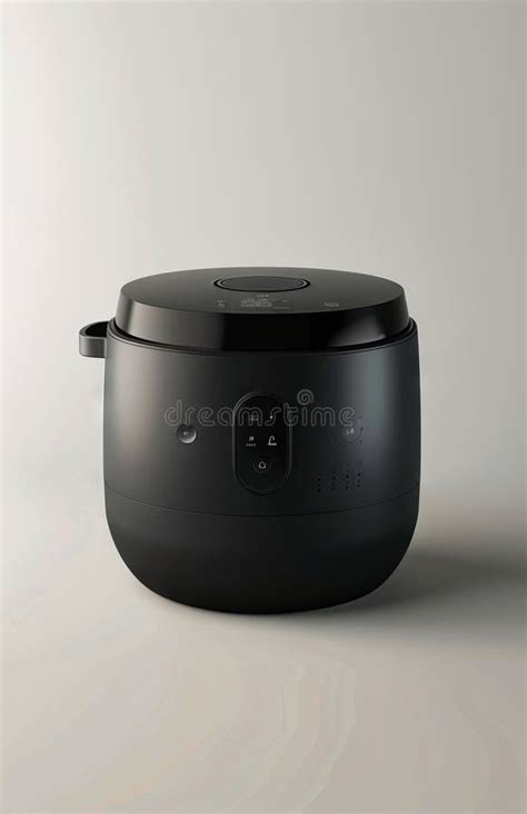 A Black Rice Cooker With A Lid On It Stock Photo Image Of Crock