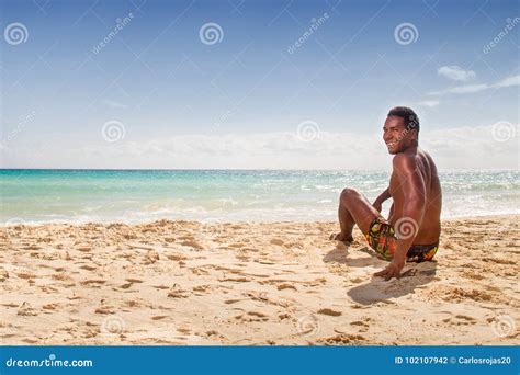Black Men At The Beach Stock Photo Image Of Enjoy Shirtless 102107942