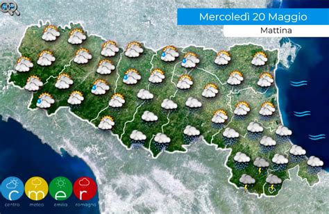 Meteo Previsioni per mercoledì 20 maggio