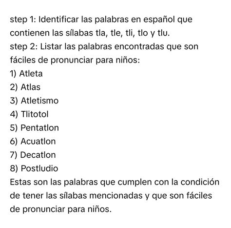 solved palabras  tla tle tli tlo tlu faciles  ninos