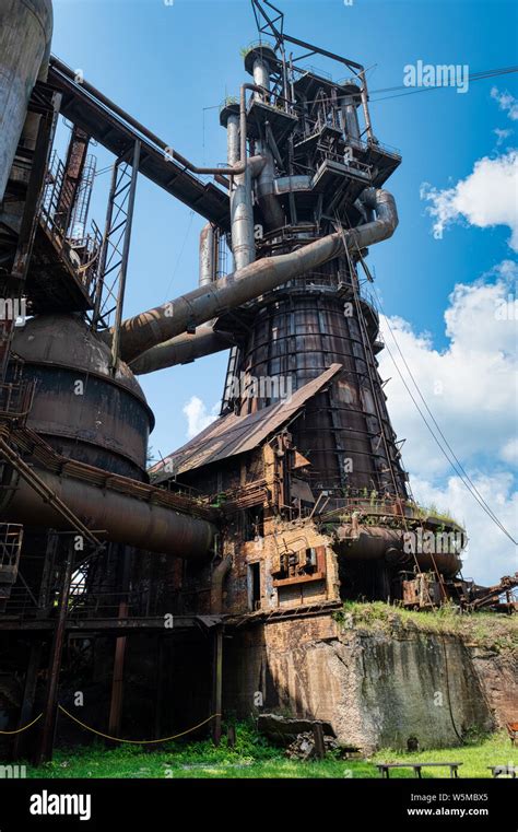 The Historic Carrie Blast Furnace, now abandoned, part of Carnegie's ...