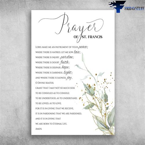 Make Me An Instrument Of Your Peace St Francis