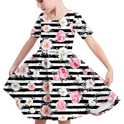 Girls Dresses Size 6X Flower Vintage Floral Bow Lace Crewneck Dresses