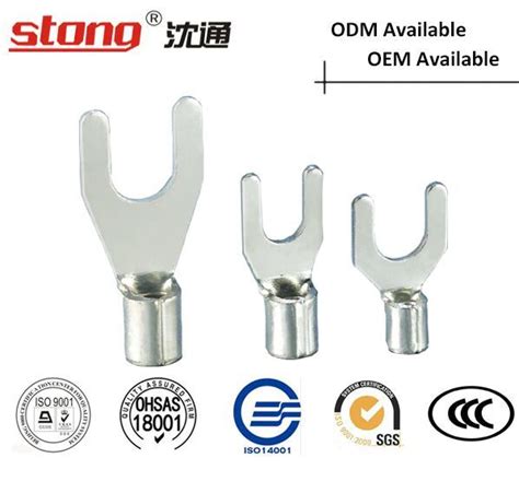 Naked Furcate Terminals Non Insulated Y Shaped Copper Cable Connector Folk Terminal And Naked