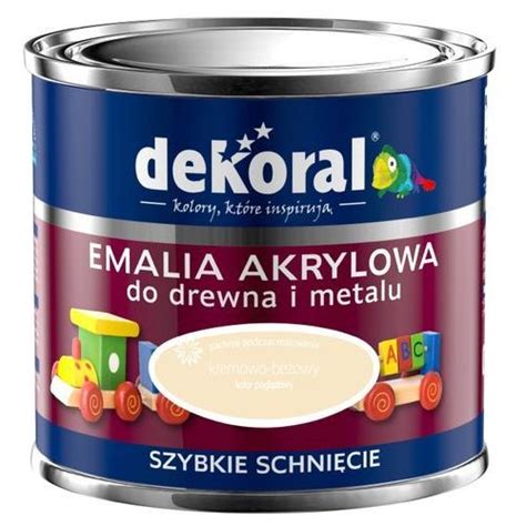 Farba Akrylux Kolor Kremowo Be Owy Emalia Akrylowa Do Drewna I Metalu