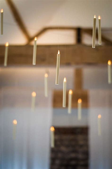 Image Shows A Harry Potter Themed Wedding With Hanging Candles