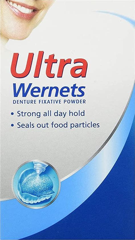 Poligrip Ultra Wernets Denture Fixative Powder 40g By Wernets