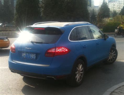 Porsche Cayenne is Baby Blue in China - CarNewsChina.com