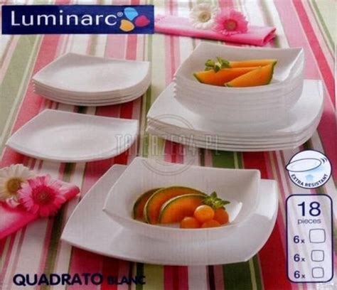 Luminarc Quadrato White Serwis Obiadowy 36El 12 Osób - Opinie i ...