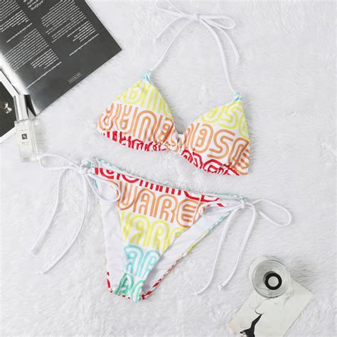 Women Famous Brands Clothes Sexy Two Piece Brand Bikini Set Brazilian Thong Swimwear Brand Name