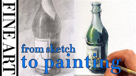 acrylic painting tutorial  sketch  painting short version youtube