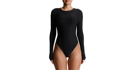 Naked Wardrobe Crewneck Bodysuit In Black Lyst