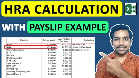 How Hra Exemption Is Calculated Excel Examples Fincalc Blog