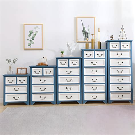 Vertical Solid Wood Lingerie Chest Coastal Style Multiple Colors For Bedroom Dressers Chest Of