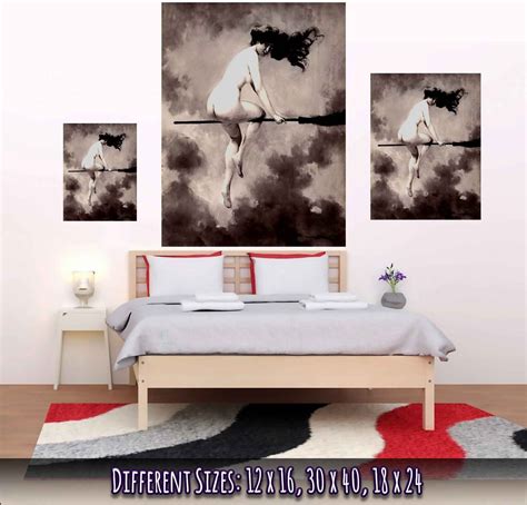 Witch Poster Naked Witch Albert Joseph Penot Poster Nude Etsy