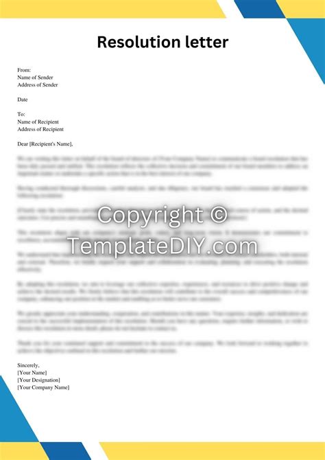 Board Resolution Letter Sample with Examples [Word]