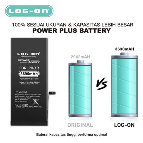 Jual Log On IP XR Power Plus Original Battery Baterai Batre Shopee