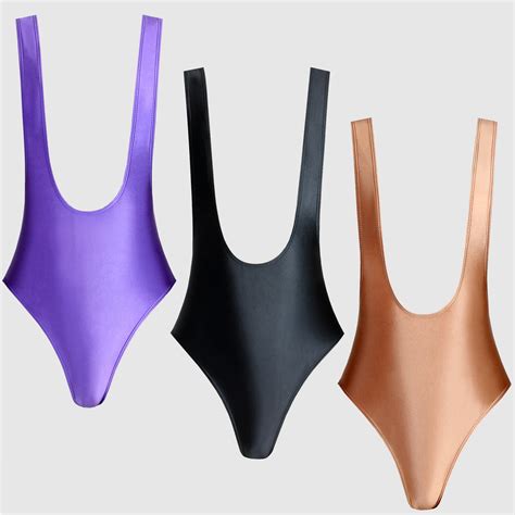 Lingerie Brillante En Satin Japonais Pour Femmes Body Sexy En Forme De T Olympiques De Batterie