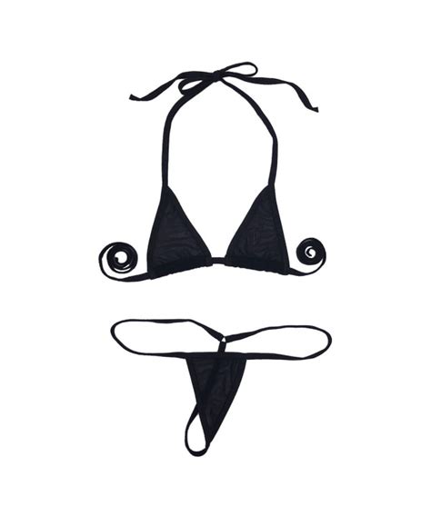 Women Sexy Halterneck Mini Micro Triangle Bra Charming Bikini G String