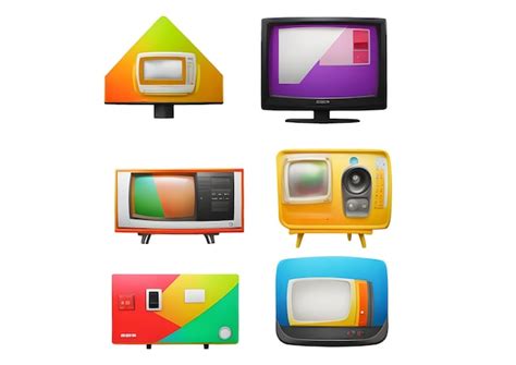 Conjunto De ícones Vetoriais De Televisão ícones De Televisão Vetor