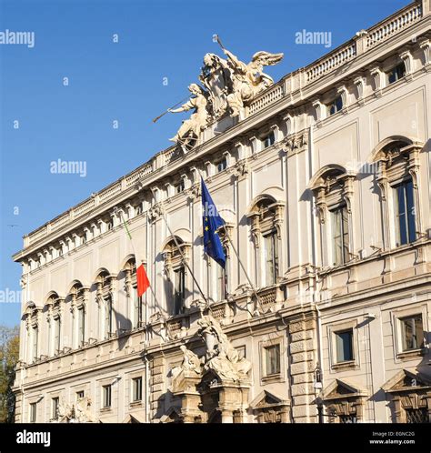 Italy, Rome, Palazzo Chigi, official residence of Prime Minister of ...