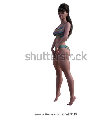 Bikini Sexy Woman 3d Illustration Stock Illustration 2186474243 Shutterstock