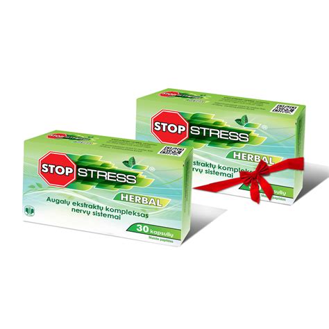 STOP STRESS HERBAL kapsulių komplektas N30 + N30 | B ...