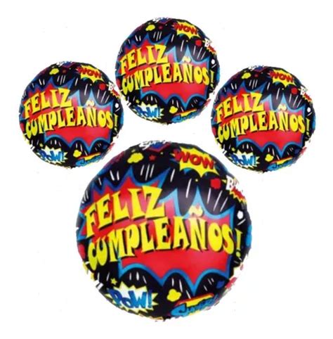 Pack Globos Metaliz Feliz Cumplea Os Onomatopeyas Pg Mercadolibre