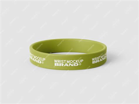 Premium Psd Silicone Rubber Bracelet Mockup