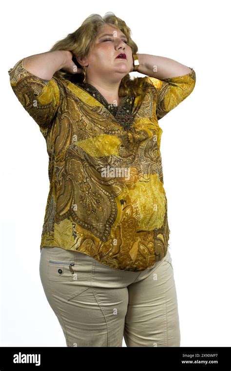 This Image Portrays A Year Old Caucasian Blonde Woman With Green Eyes Against A White