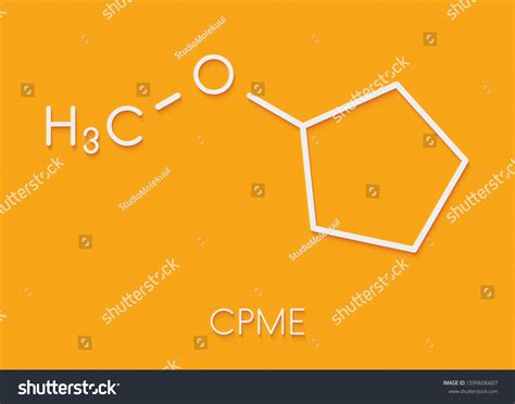 Cyclopentyl Methyl Ether Solvent Molecule Skeletal Stock Illustration ...
