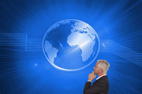 Thoughtful Mature Businessman Posing Stock Image Image Of Digital