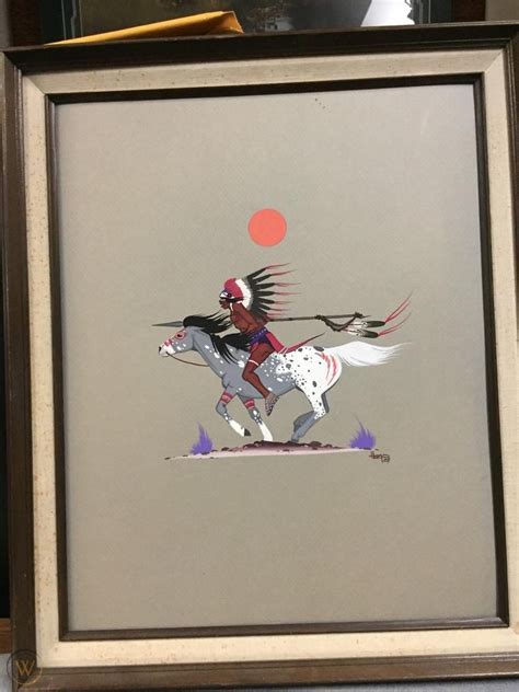 Comanche By Albert Harjo Print 1987 Autographed 1876534048