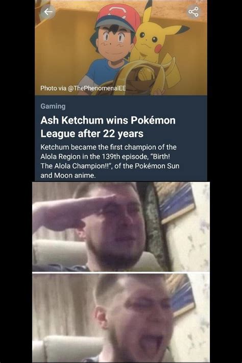 Gaming Ash Ketchum Wins Pokémon League After 22 Years Ketchum Became