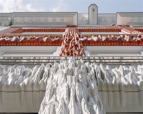 Detail The D Printed Ceramic Facade Of Ceramic House In Amsterdam