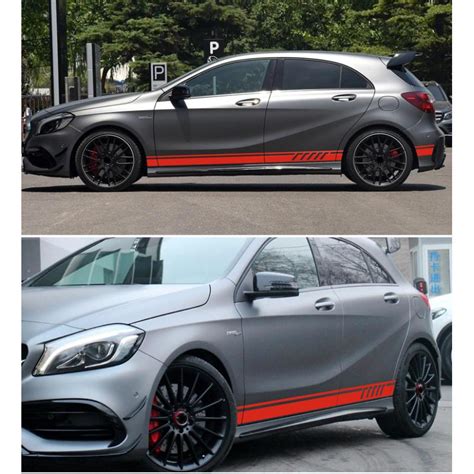 Mercedes A45 Un Classe W176 AMG Line A160 Side Stripe Decals