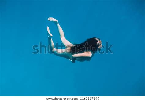 Nude Woman Dive Sea Underwater Tropical Stock Photo Shutterstock