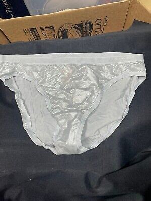 NWT VINTAGE VICTORIAS SECRET SATIN NYLON SHINY MIRROR THIN ICE BIKINI LG EBay