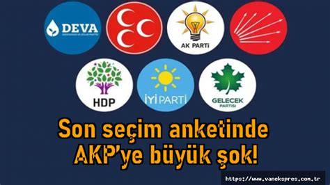 Son Seçim Anketinde AKP ye şok Van Ekspres Van Haber Van