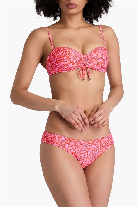 HEIDI KLEIN Floral print stretch piqué bikini briefs THE OUTNET