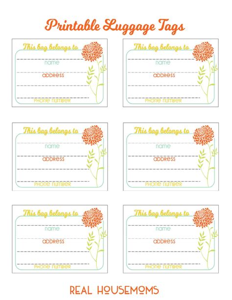 Free Printable Luggage Tag Templates [PDF, Word]