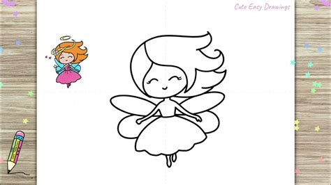 How to Draw a Cute Angel Easy | Como desenhar um anjo fofo fácil, - YouTube