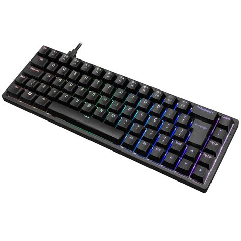 Teclado Gamer Mecânico Akko 3068S Black, RGB, Switch Akko Blue, ABNT2