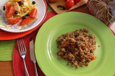 Гречневая каша с овощами и нутом #постныйстол - пошаговый рецепт с фото ...