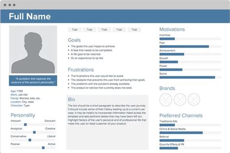 User Persona Template And Examples Xtensio Customer Persona