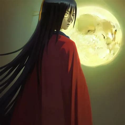 Itachi Highly Detailed Moon Digital Painting Stable Diffusion