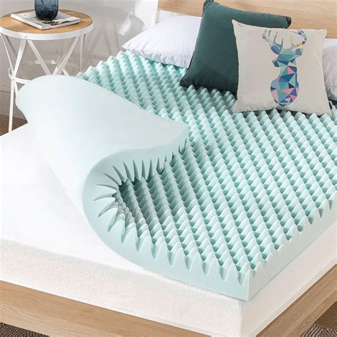 Mellow 4" Cooling Gel Egg Crate Memory Foam Mattress Topper, Twin XL ...