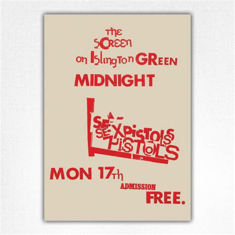 Sex Pistols The Screen On Islington Green Poster